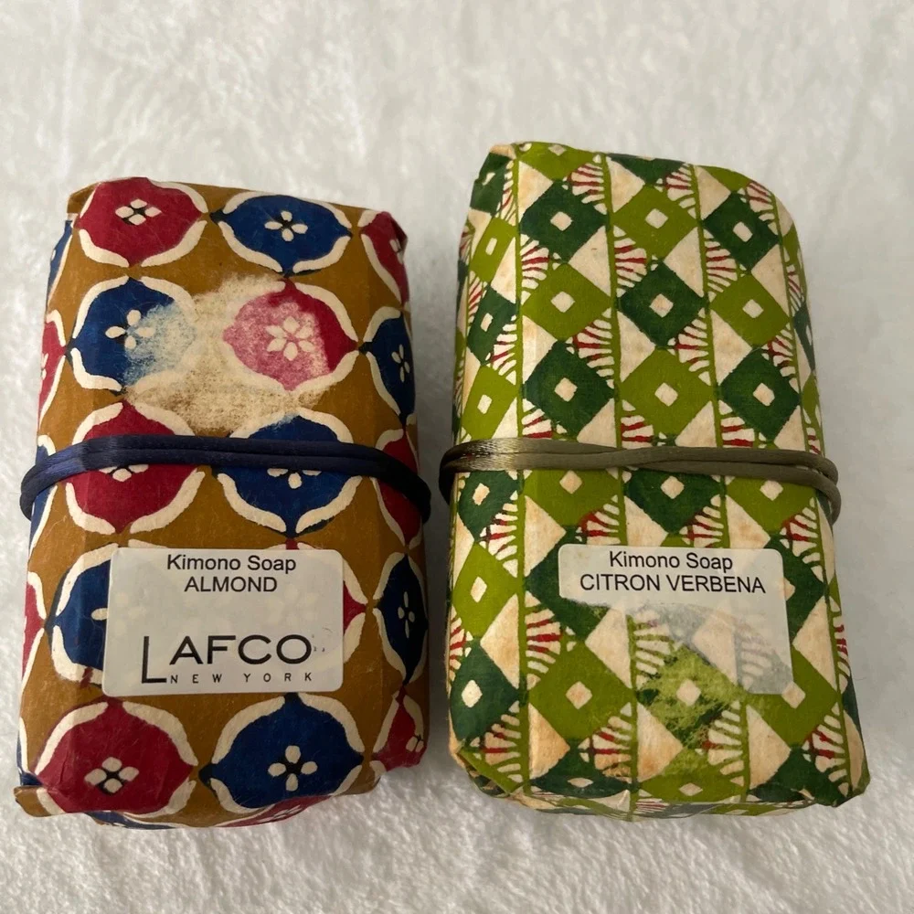 LAFCO New York Kimono Soap Set Almond Citron Verbena Luxury‎ Scented Bar Soap